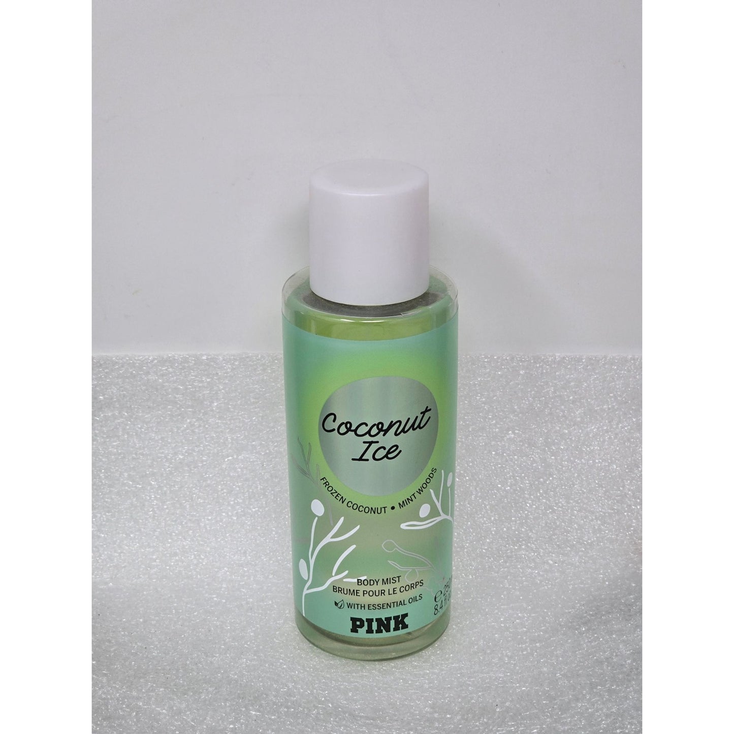 Victoria's Secret Pink Coconut Ice Body Mist Frozen Coconut & Mint Woods 8.4 oz