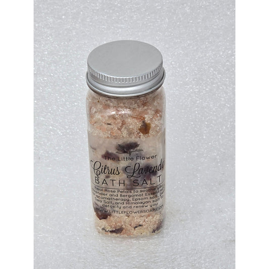 The Little Flower Citrus Lavender Bath Salt With Rose Petals & Essential Oils