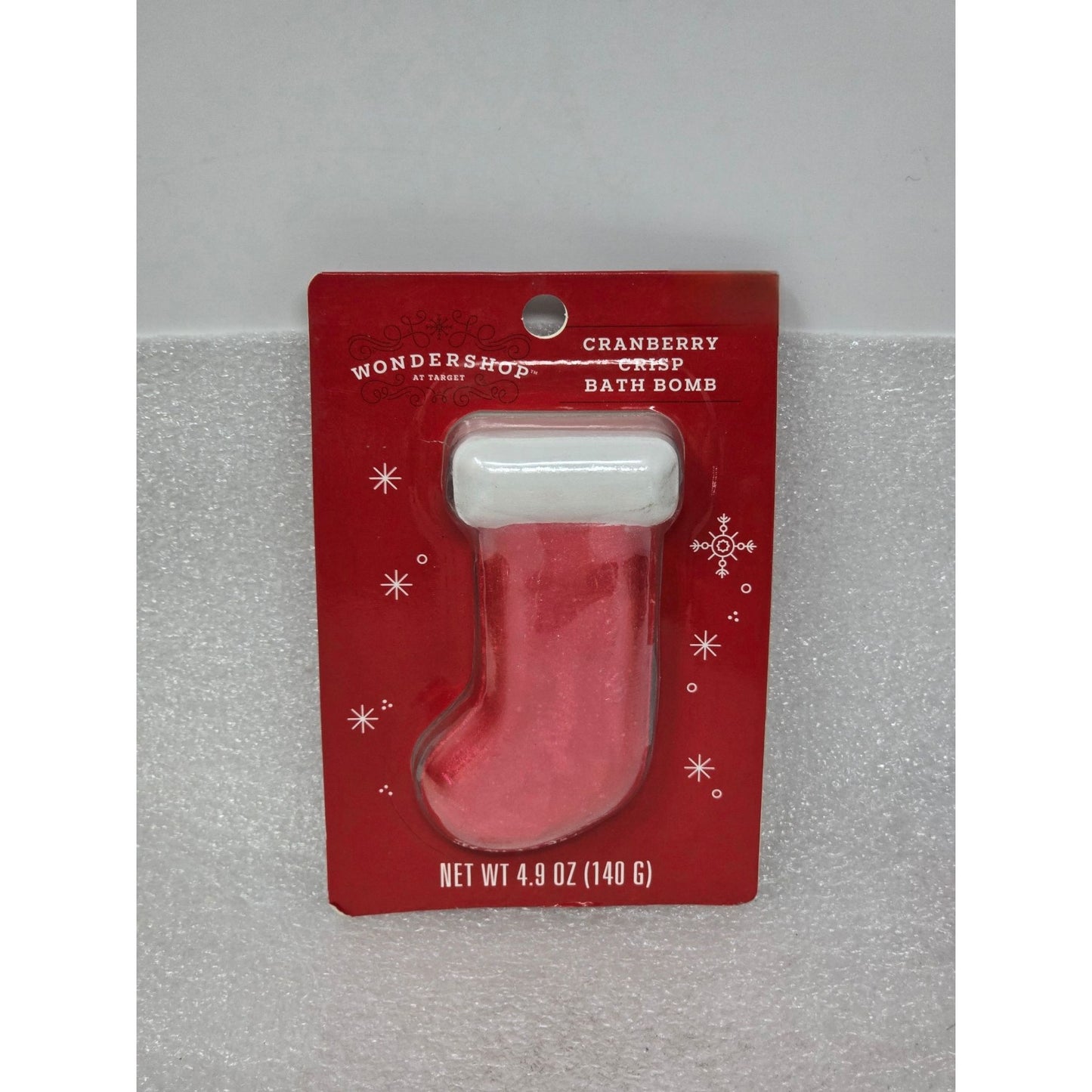 Wondershop Cranberry Crisp Stocking-Shaped Bath Bomb 4.9 Oz (140 g)