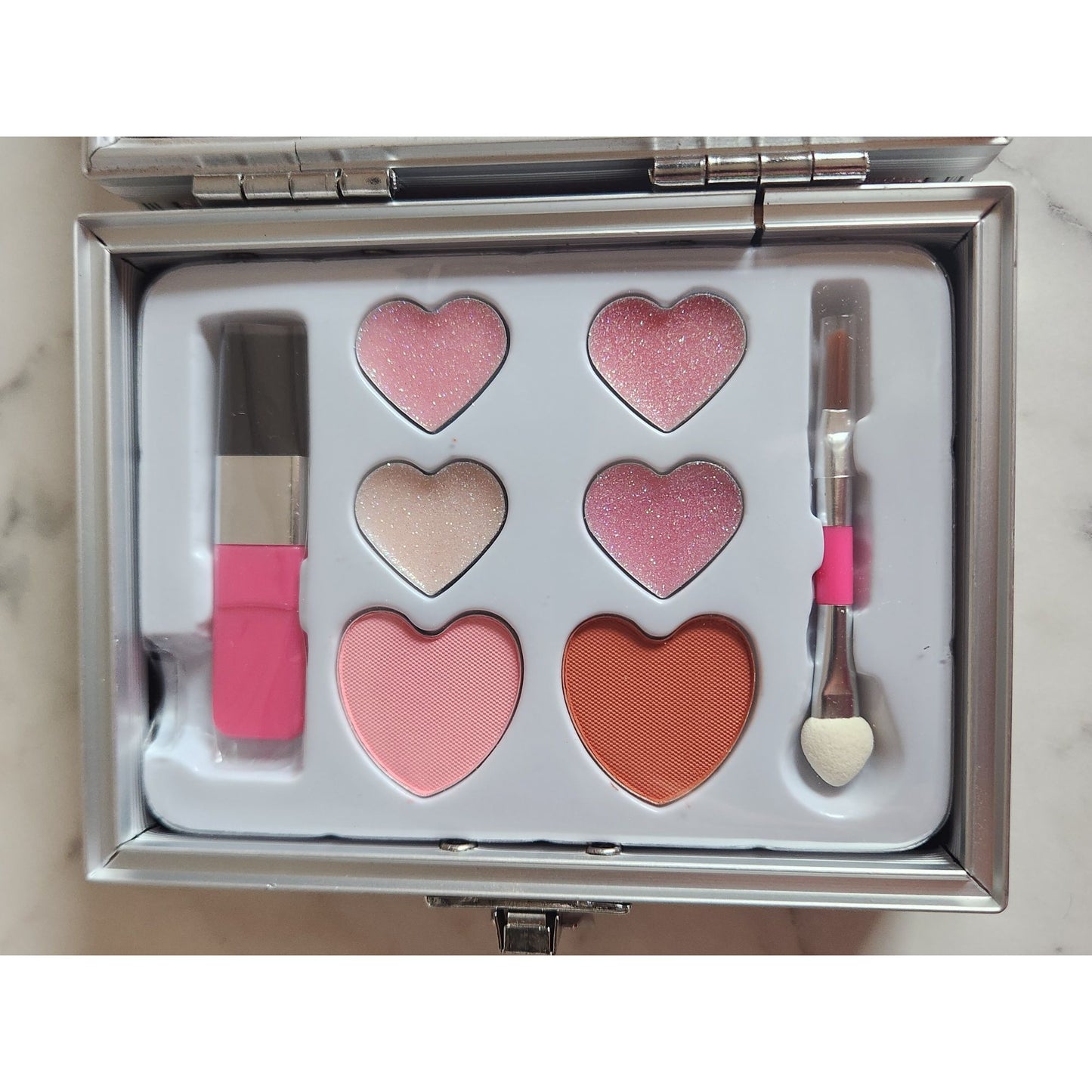 Claires Club Kids Glitter Makeup Set W/ Pink Glitter Case & Handle