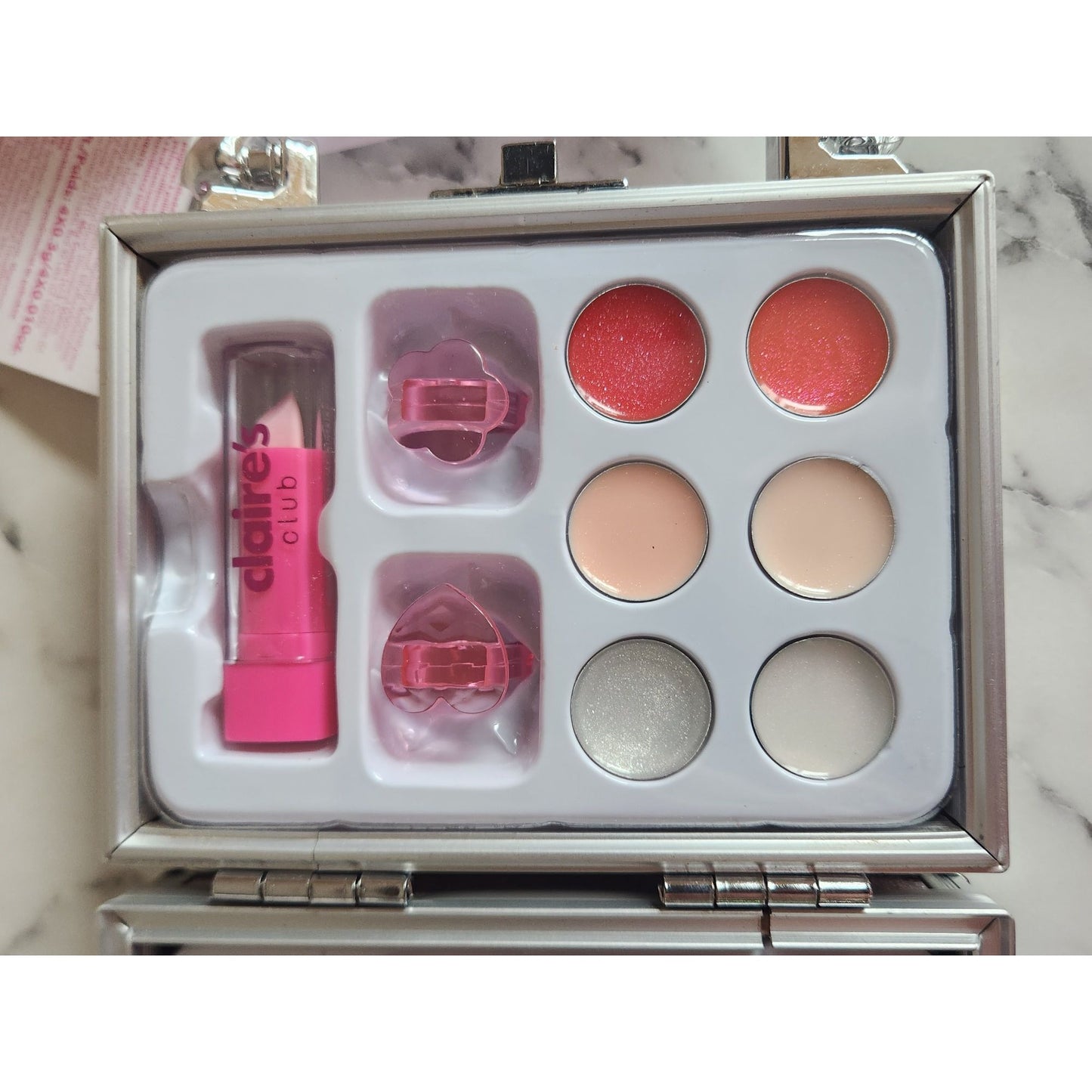 Claires Club Kids Glitter Makeup Set W/ Pink Glitter Case & Handle