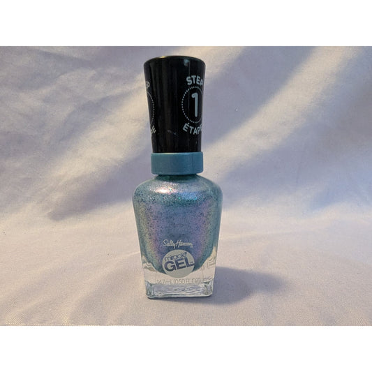 Sally Hansen Miracle Gel Nail Polish Flash-ionista 649 Blue Sparkle Long-Lasting