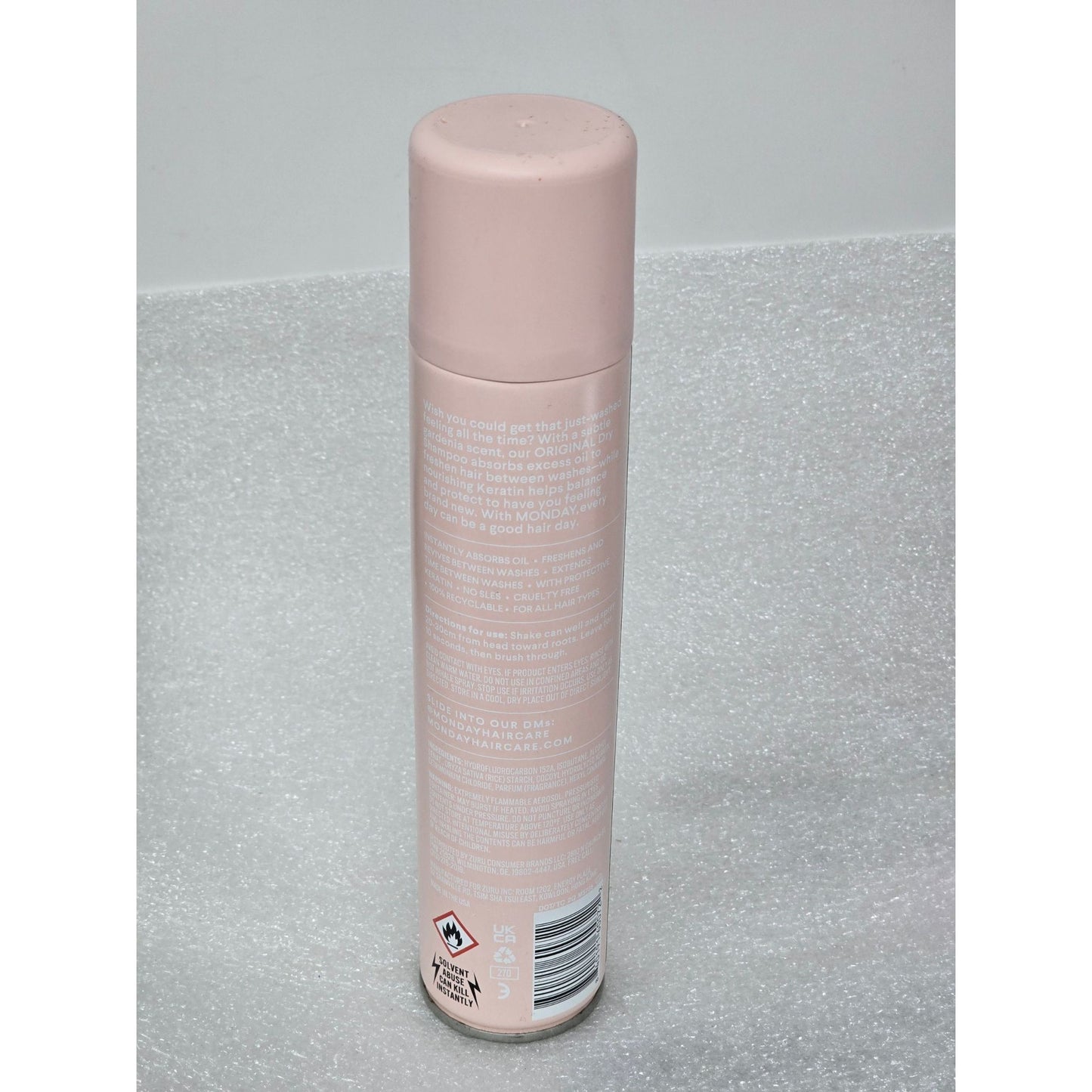 Monday Original Dry Shampoo With Keratin Instant Oil Absorption Long-Lasting