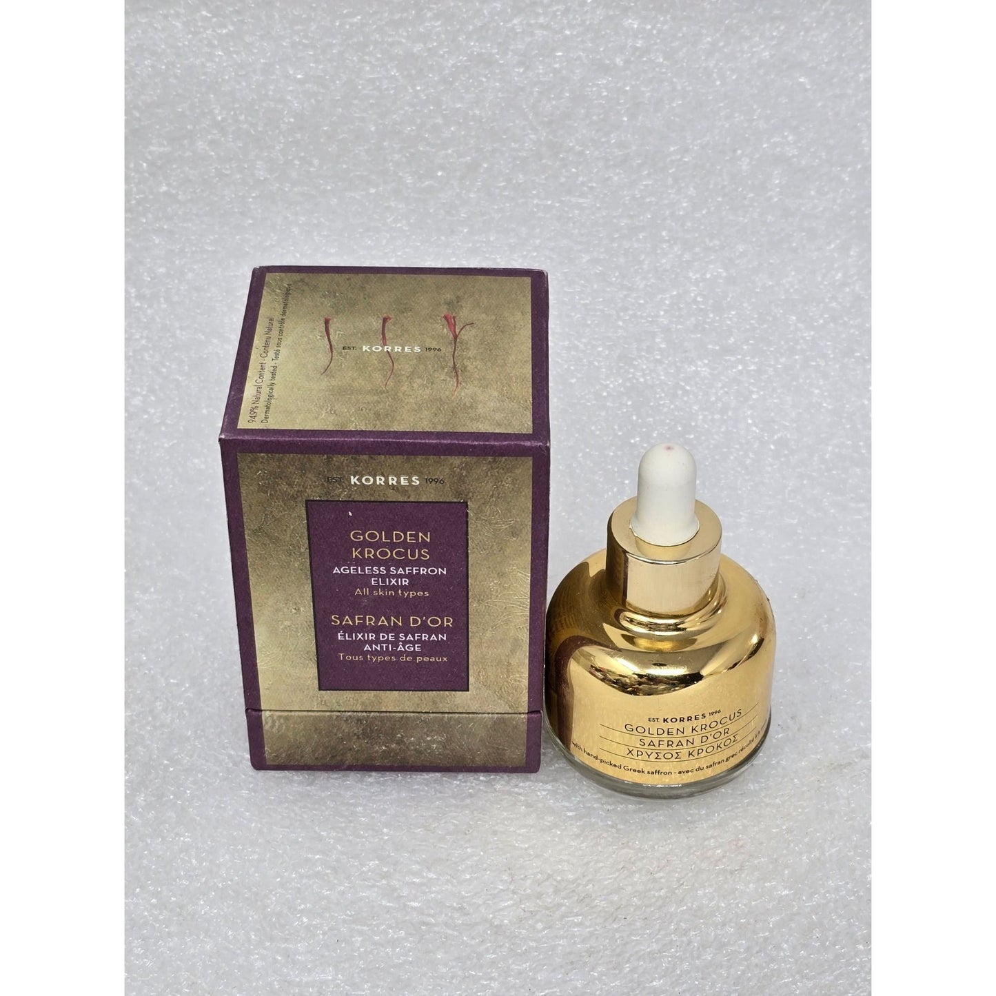 Korres Golden Krocus Ageless Saffron Elixir 1.01 Fl Oz For All Skin Types