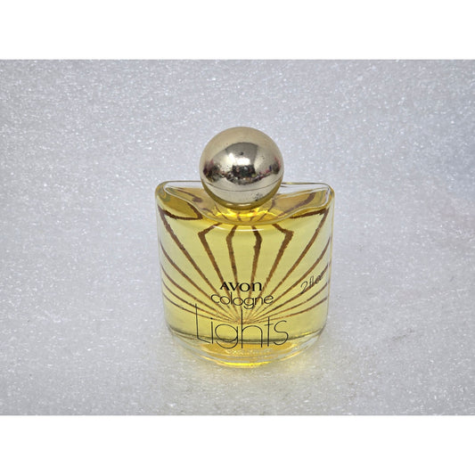 Avon Lights Cologne 2 Fl Oz With Gold Cap Vintage Perfume Bottle