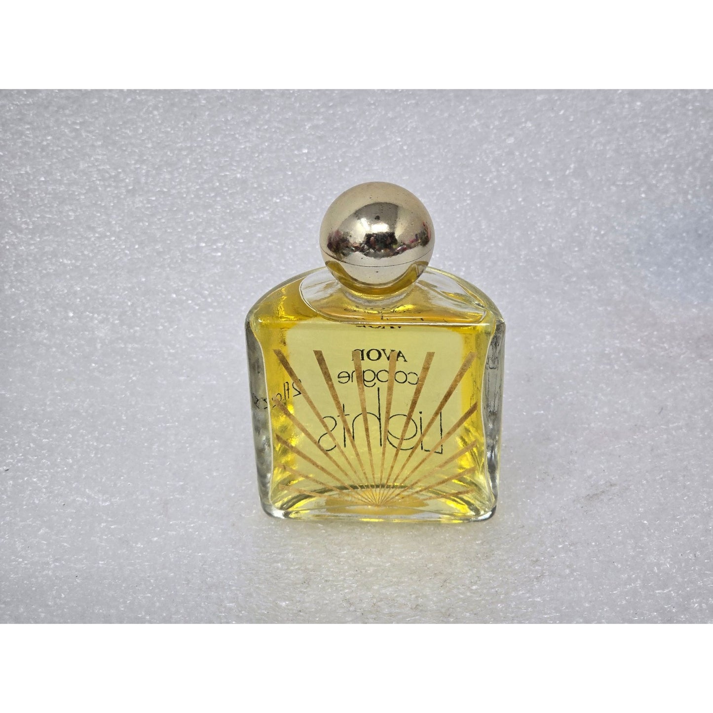 Avon Lights Cologne 2 Fl Oz With Gold Cap Vintage Perfume Bottle