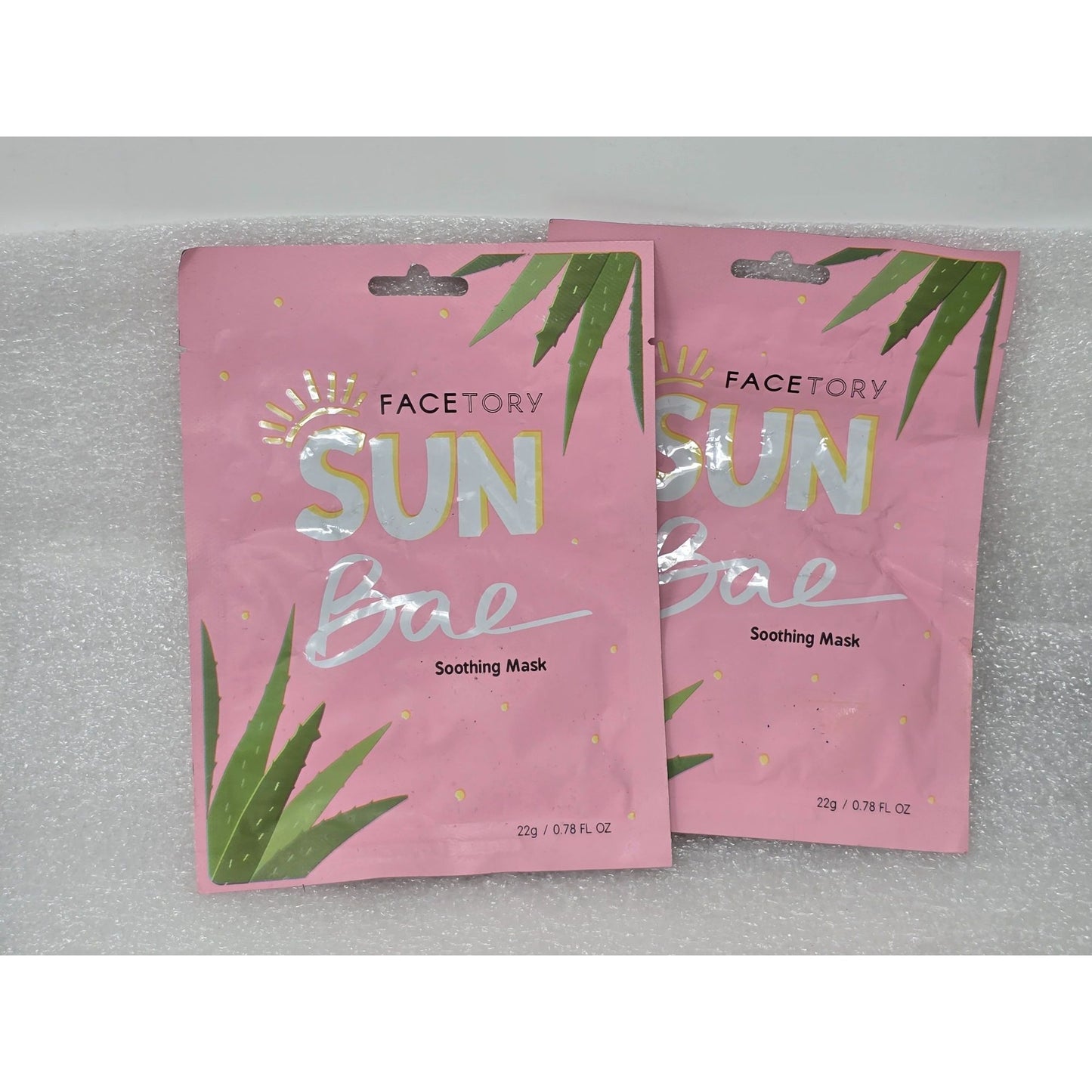 Lot of 2 Facetory Sun Bae Soothing Mask Hydrating Sheet Mask