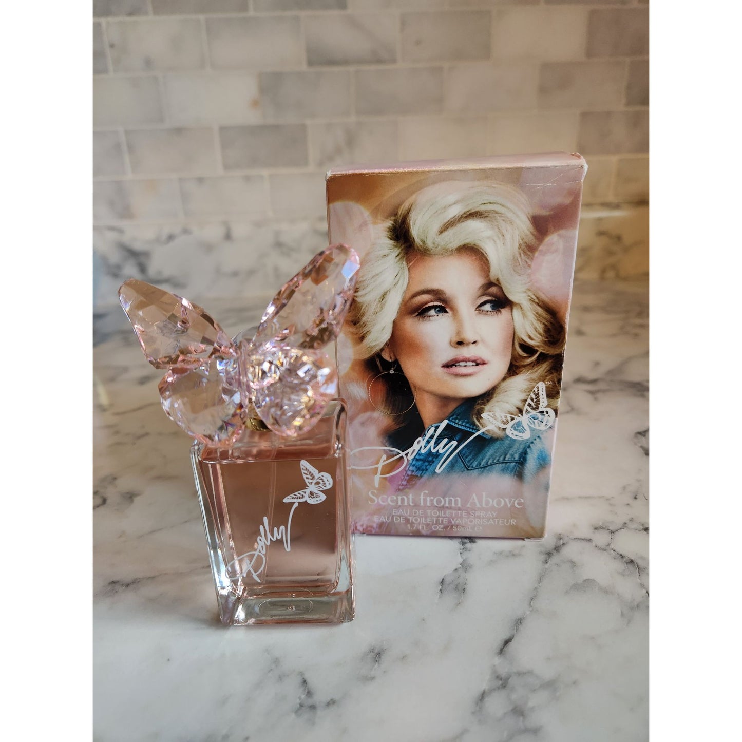 Dolly Parton Scent From Above Eau De Toilette Perfume Spray 1.7 Oz Butterfly Cap