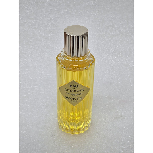 Vintage Worth Je Reviens Eau De Cologne 2 Oz Lalique Glass Bottle Made In France
