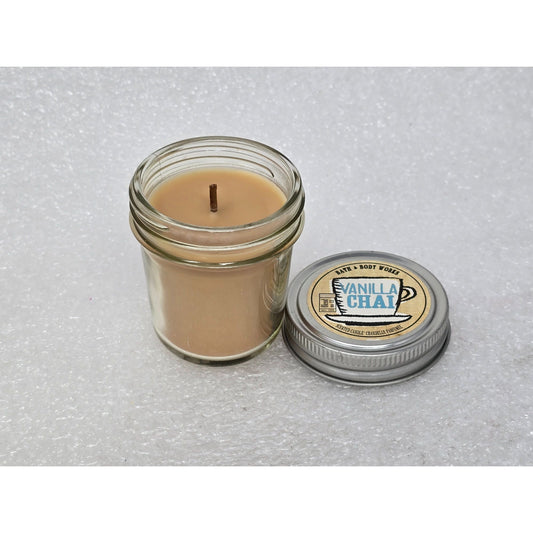 Bath & Body Works Vanilla Chai Scented Candle In Glass Jar 1.3 Oz