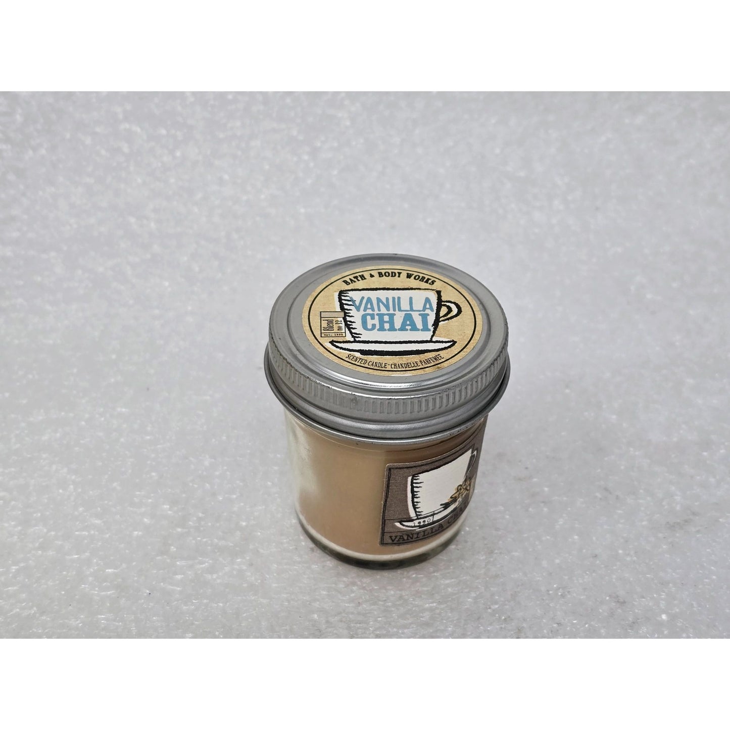 Bath & Body Works Vanilla Chai Scented Candle In Glass Jar 1.3 Oz