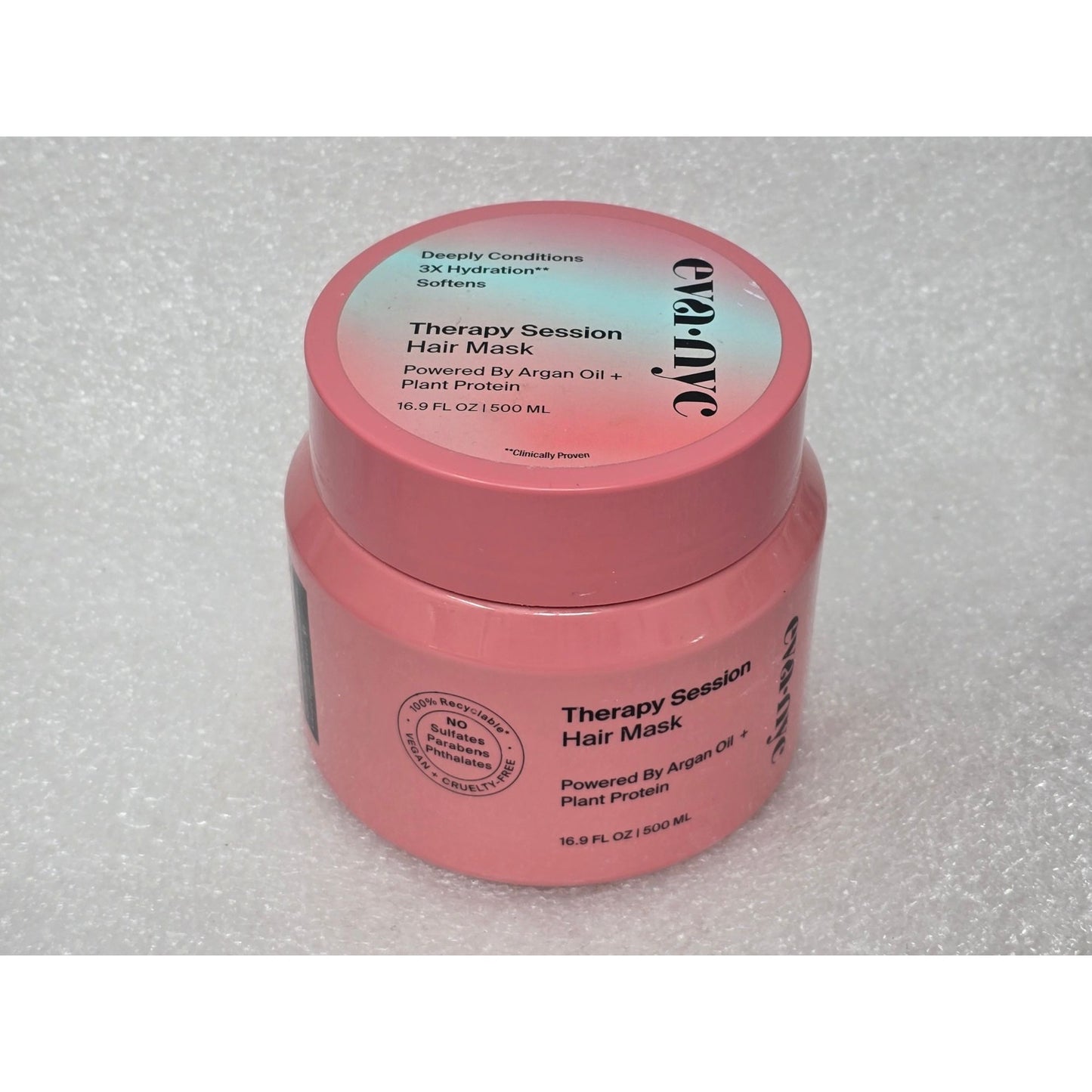Eva Nyc Therapy Session Hair Mask 16.9 Oz Deep Hydration Argan Oil Plant Protein