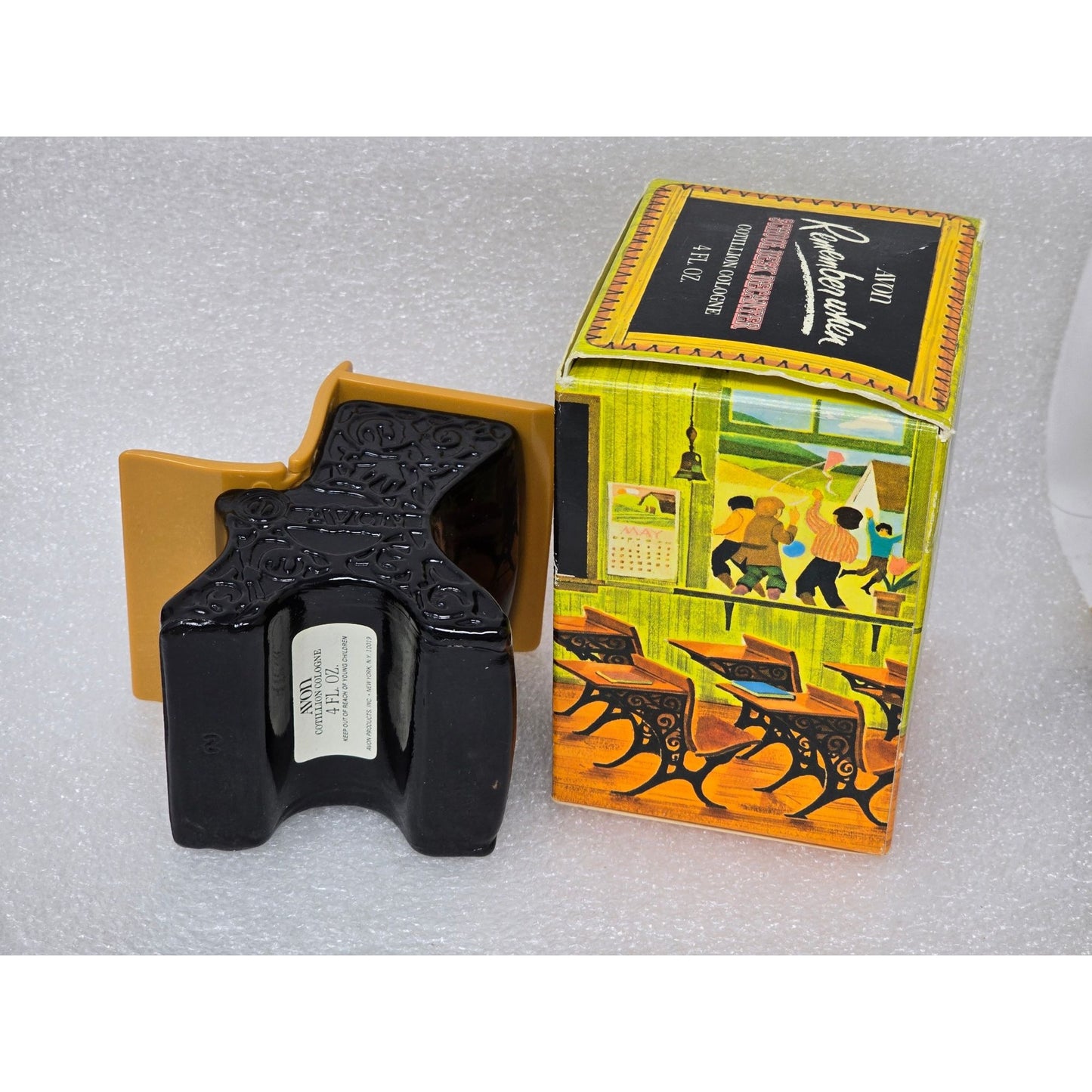 Avon Remember When School Desk Teacher Cotillion Cologne Collectible Figurine