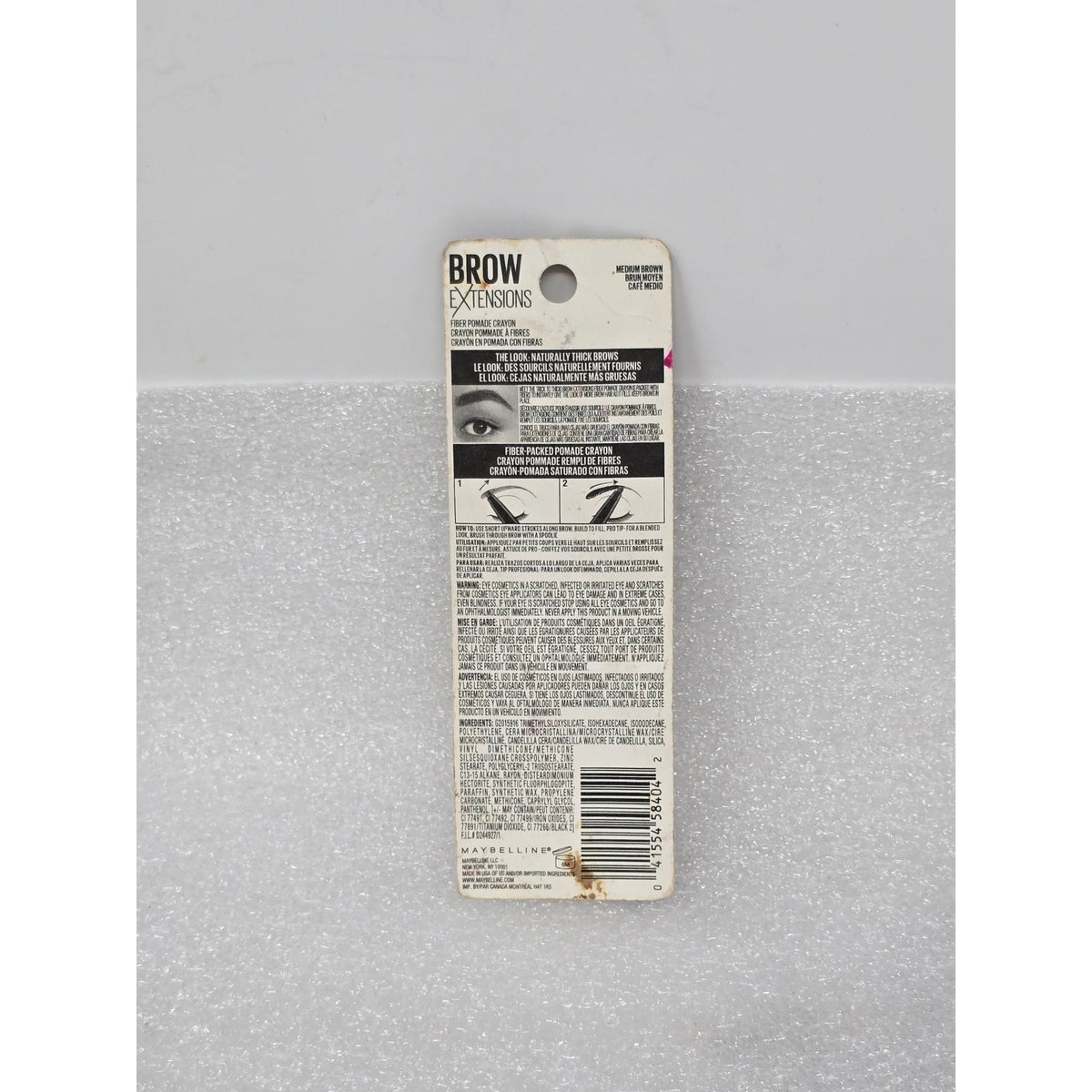 Maybelline Brow Extensions Fiber Pomade Crayon Medium Brown 257