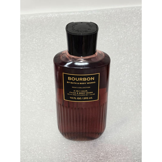 Bath & Body Works Bourbon 3-In-1 Hair Face & Body Wash 10 Fl Oz Men's Collection