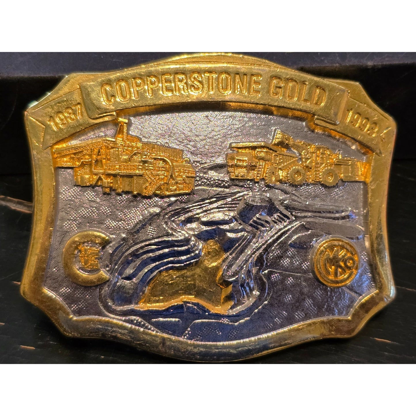 Pacific Brass & Buckle Copperstone Gold Project Limited Edition Belt Buckle VTG