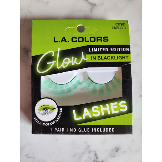 L.A. Colors Glow Blacklight Reactive False Eyelashes Limelight Limited Edition