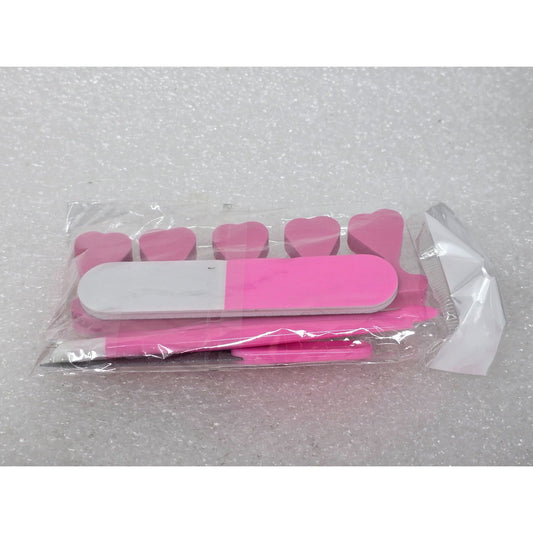 Nail Care Kit Toe Separators Files & Cuticle Tools Manicure & Pedicure Set 5 pc