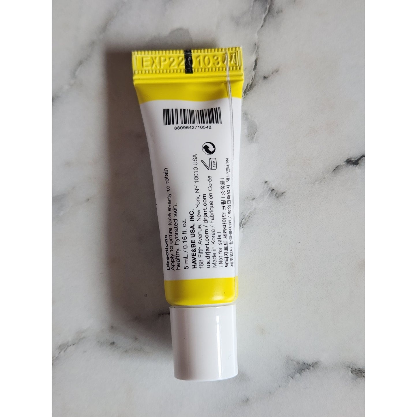 Dr. Jart+ Ceramidin Cream Crème 5ml Travel Size Hydration Moisturizer Skincare