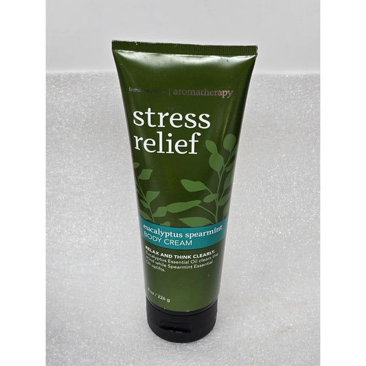 Bath & Body Works Aromatherapy Stress Relief Eucalyptus Spearmint Body Cream 8Oz
