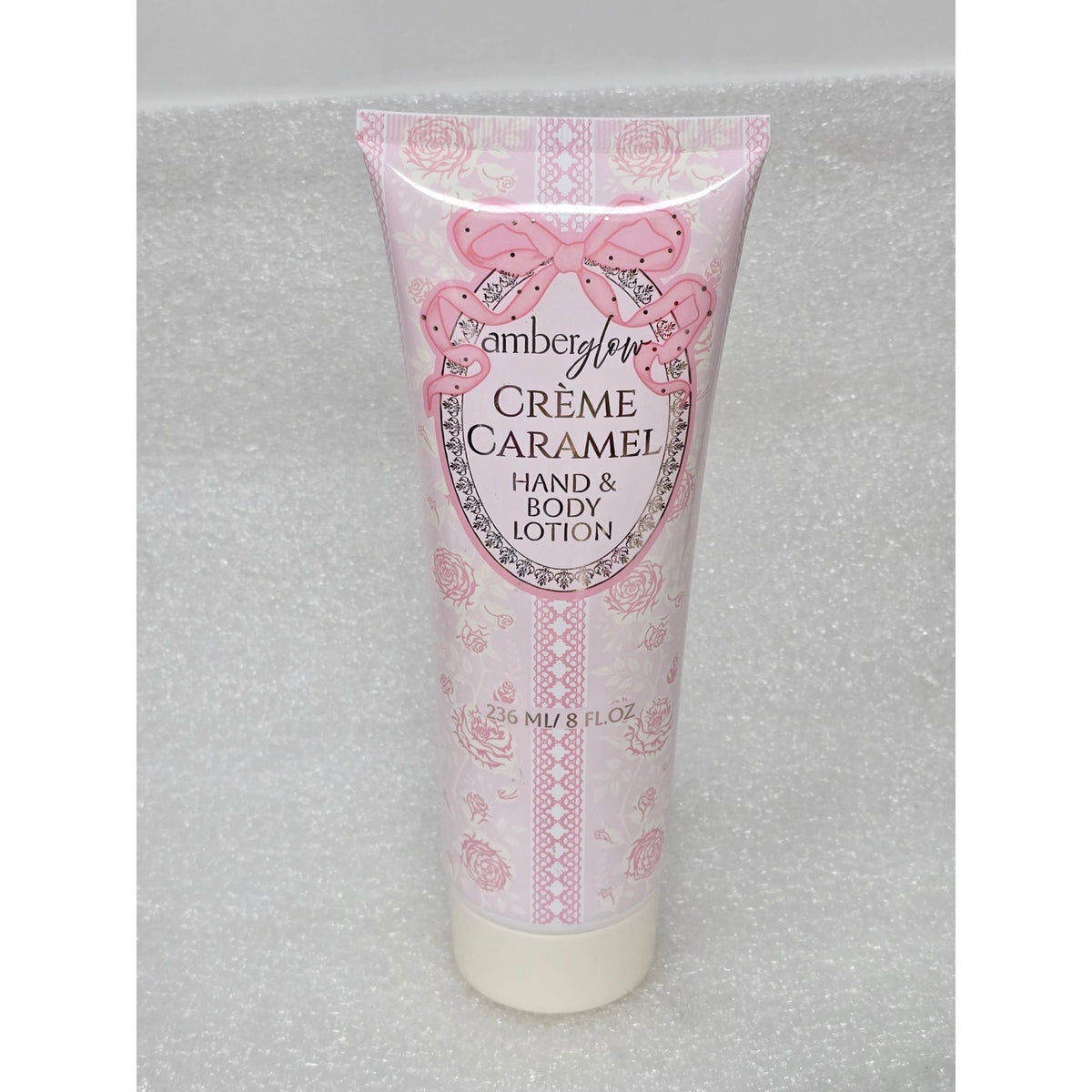 Amber Glow Creme Caramel Hand & Body Lotion 8 Fl Oz 236 ML Hydrating Moisturizer