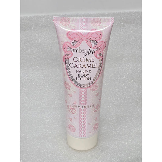 Amber Glow Creme Caramel Hand & Body Lotion 8 Fl Oz 236 ML Hydrating Moisturizer