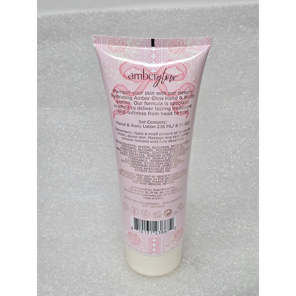 Amber Glow Creme Caramel Hand & Body Lotion 8 Fl Oz 236 ML Hydrating Moisturizer
