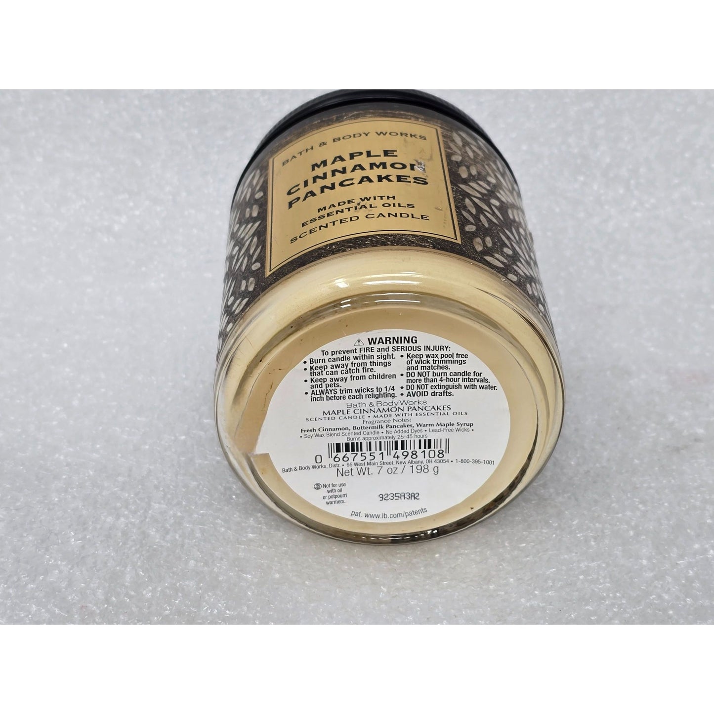 Bath & Body Works Maple Cinnamon Pancakes Scented Candle 7 Oz Jar Essential Oils