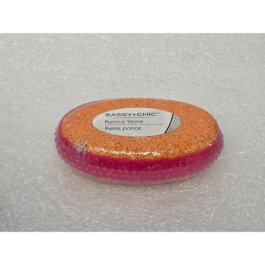 Sassy + Chic Pumice Stone For Foot Care & Exfoliation Dual-Tone Orange & Pink