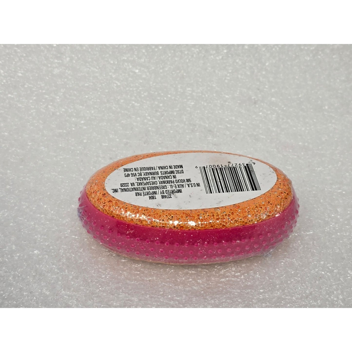 Sassy + Chic Pumice Stone For Foot Care & Exfoliation Dual-Tone Orange & Pink