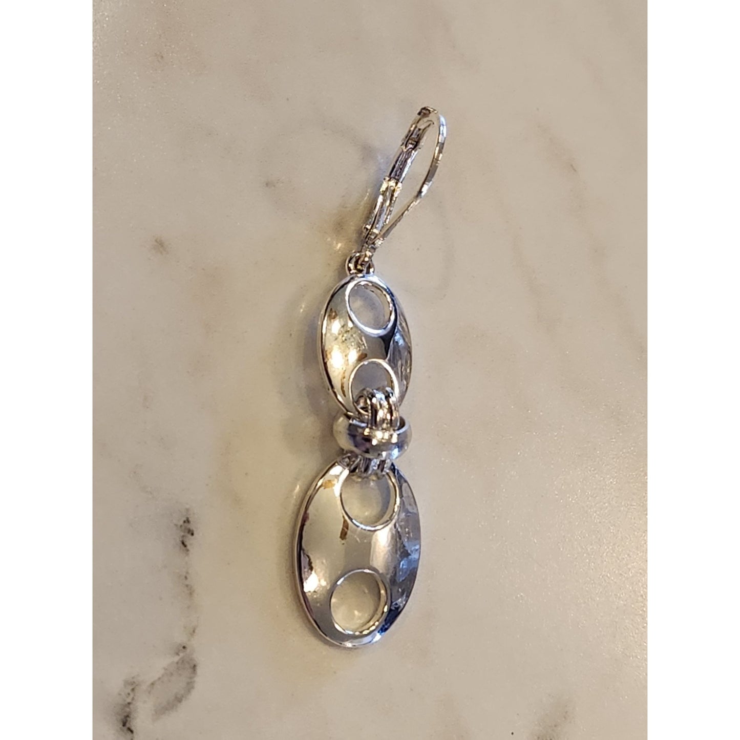 Gloria Vanderbilt Silver-Tone Oval Drop Earrings With Leverback Closure
