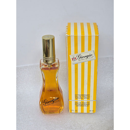 Vintage Giorgio Beverly Hills Extraordinary Eau De Toilette Perfume Spray 3 oz