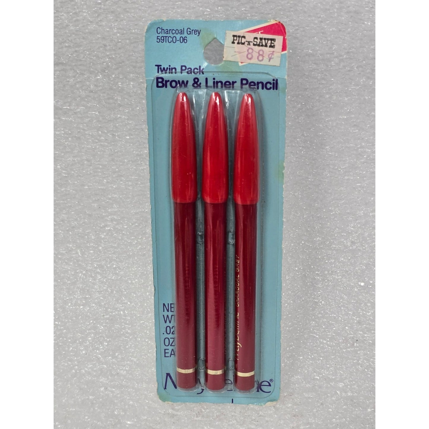 Vintage Maybelline Twin Pack Brow & Liner Pencil Charcoal Grey 59TCO-06 Sealed