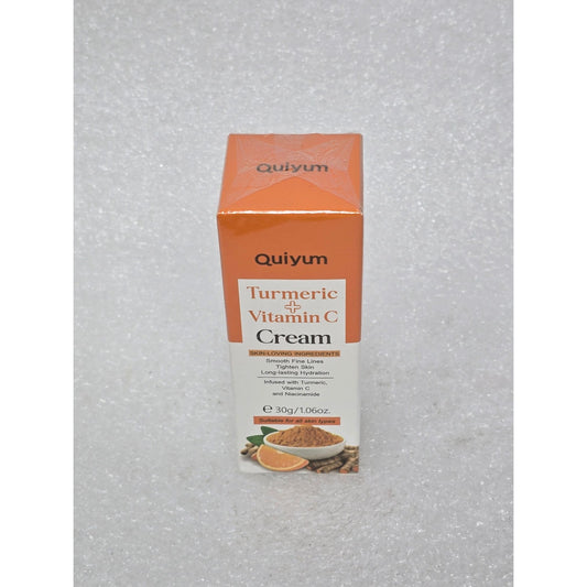 Quiyum Turmeric & Vitamin C Cream 30g Brightening Hydration Anti-Aging