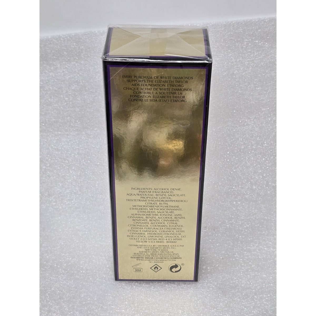 Elizabeth Taylor White Diamonds Eau De Toilette Perfume Spray 3.3 Oz Women's
