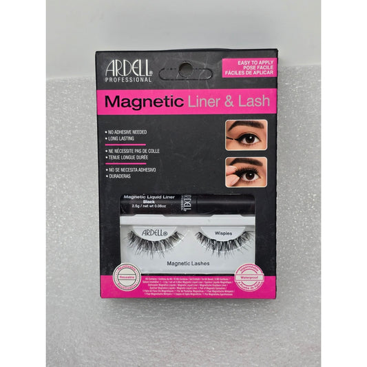 Ardell Magnetic Liner & Lash Kit Wispies Reusable Waterproof Black Eyeliner