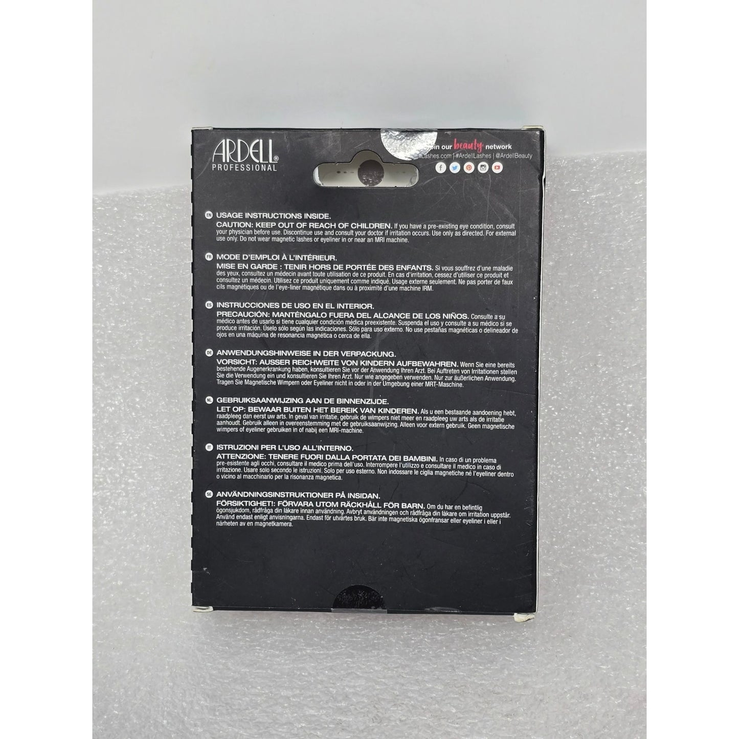 Ardell Magnetic Liner & Lash Kit Wispies Reusable Waterproof Black Eyeliner