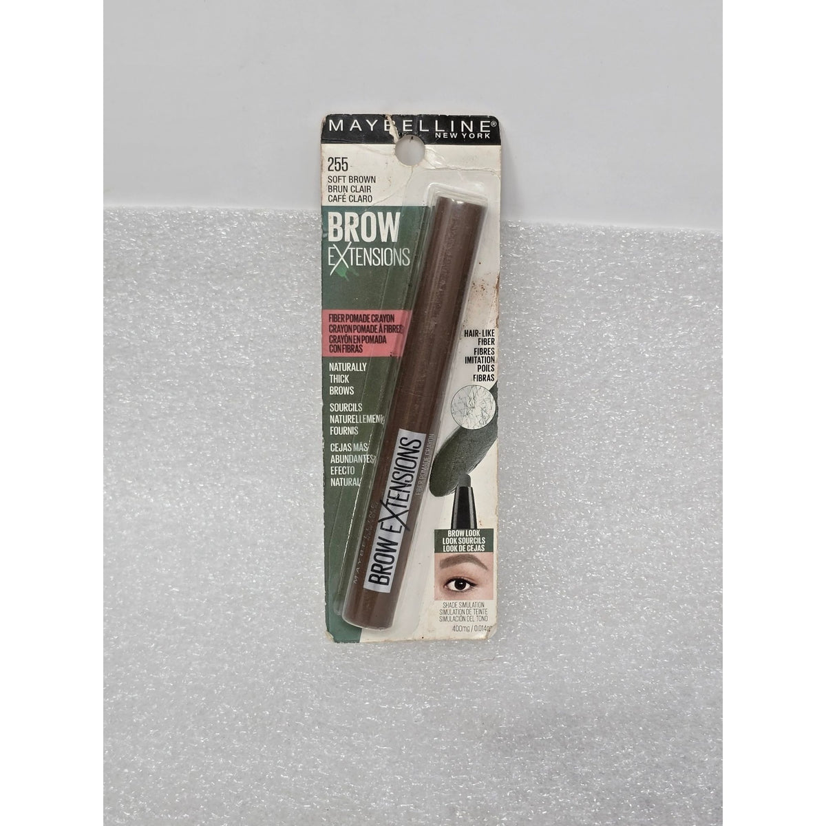 Maybelline Brow Extensions Fiber Pomade Crayon Soft Brown 255