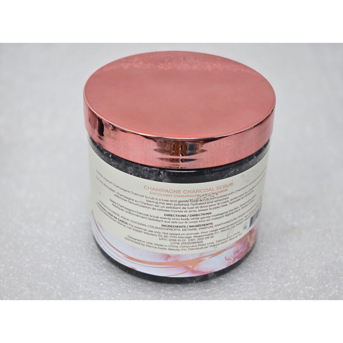 Manna Kadar Champagne Charcoal Scrub Exfoliant 18.34 oz Skincare