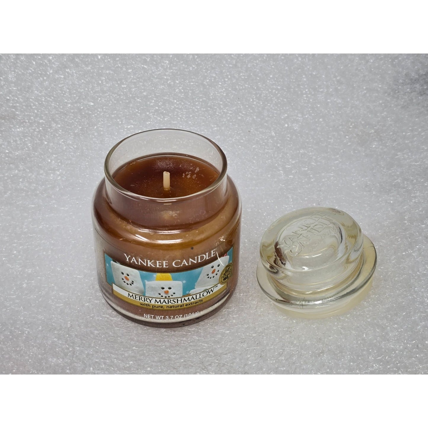 Yankee Candle Merry Marshmallow Scented Small Jar Candle 3.7 Oz