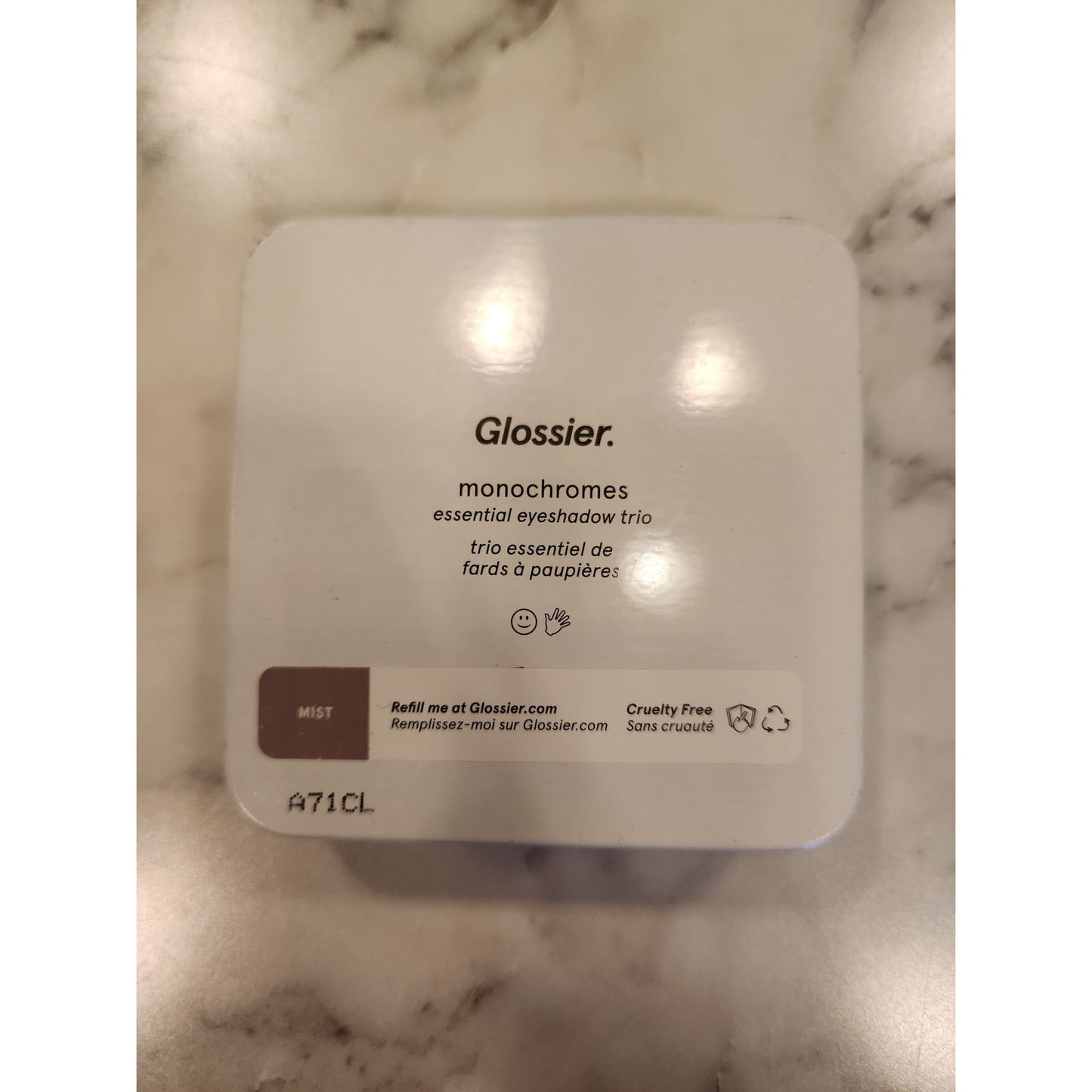 Glossier Monochromes Essential Eyeshadow Trio Mist Matte & Shimmer Cruelty-Free