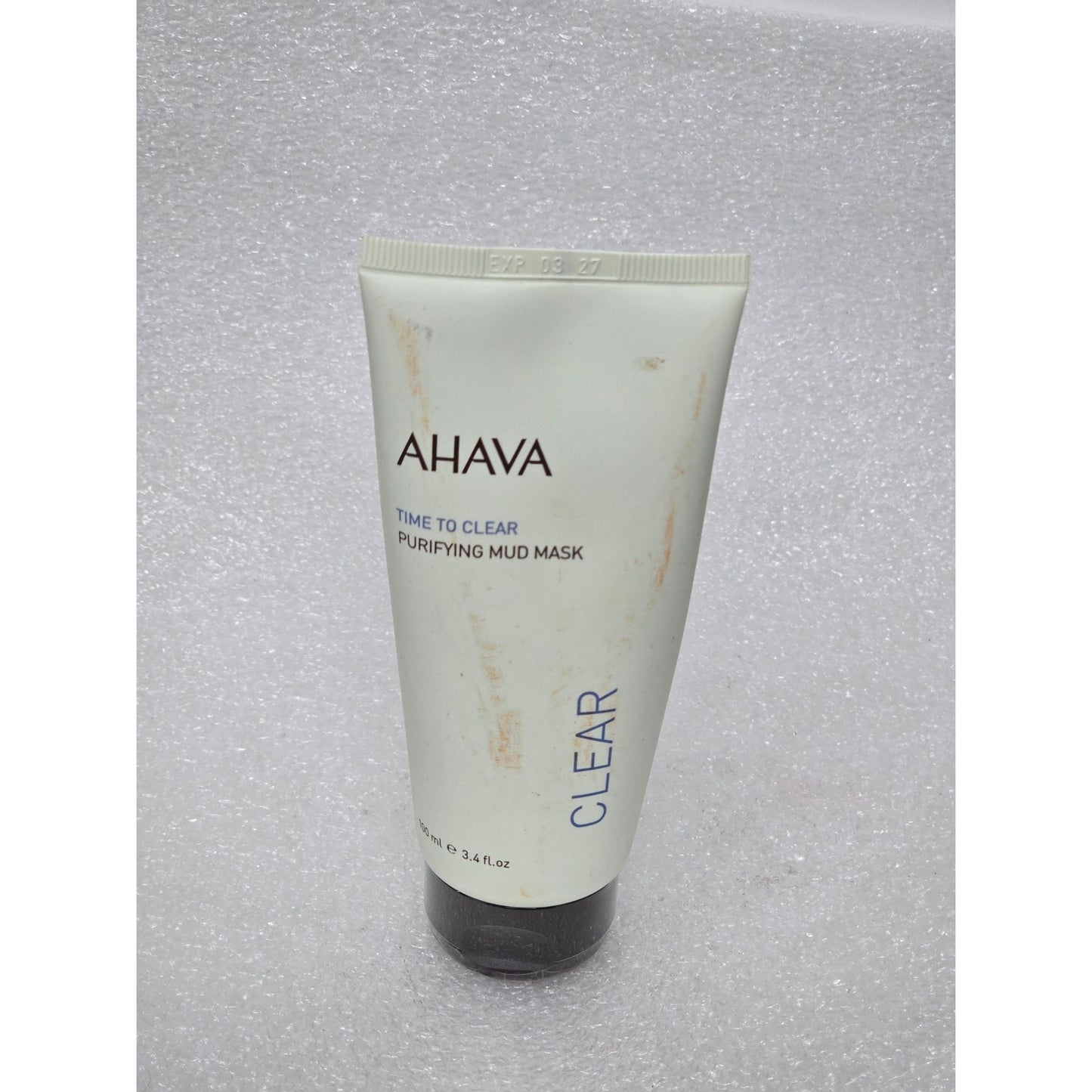 Ahava Time To Clear Purifying Mud Mask 3.4 Fl Oz For Deep Cleansing Skin Care
