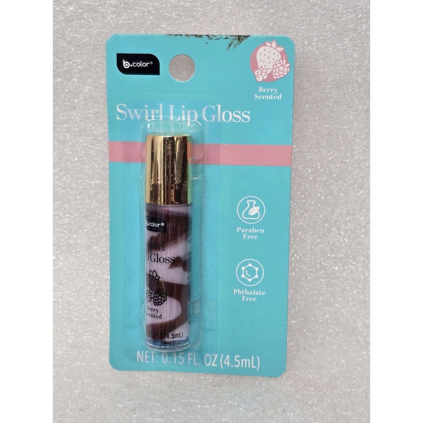 B. Color Berry Scented Swirl Lip Gloss 0.15 Fl Oz Paraben & Phthalate Free