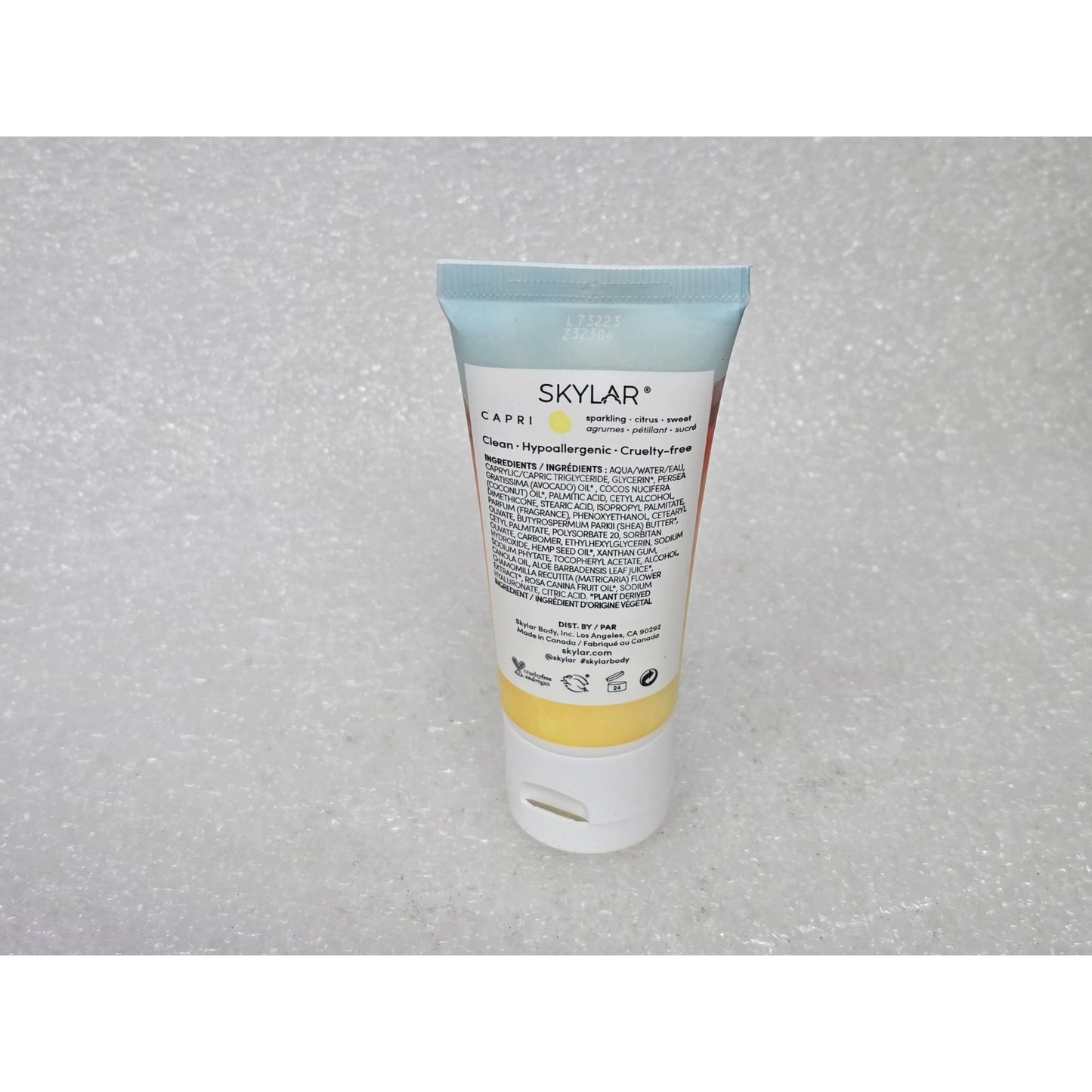 Skylar Hydrating Body Lotion Capri Sparkling Citrus Sweet 30ml Travel Size