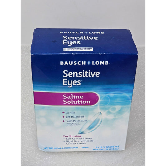 Bausch + Lomb Sensitive Eyes Saline Solution 24 Fl Oz For Rinsing Contact Lenses