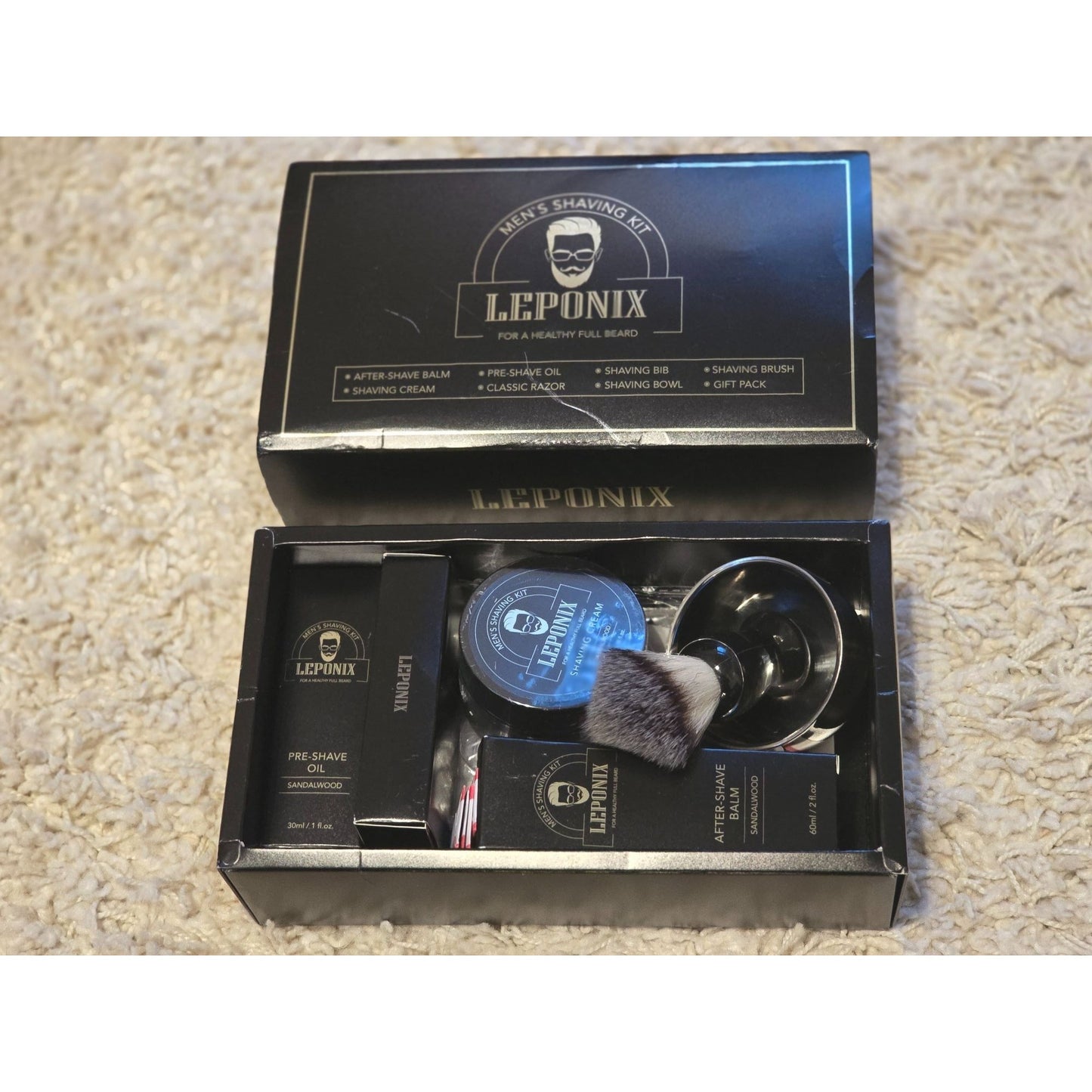 LEPONIX Men’s Luxury Shaving Kit – Complete Grooming Gift Set