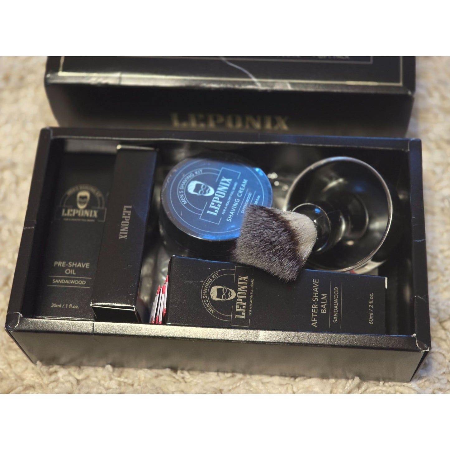 LEPONIX Men’s Luxury Shaving Kit – Complete Grooming Gift Set