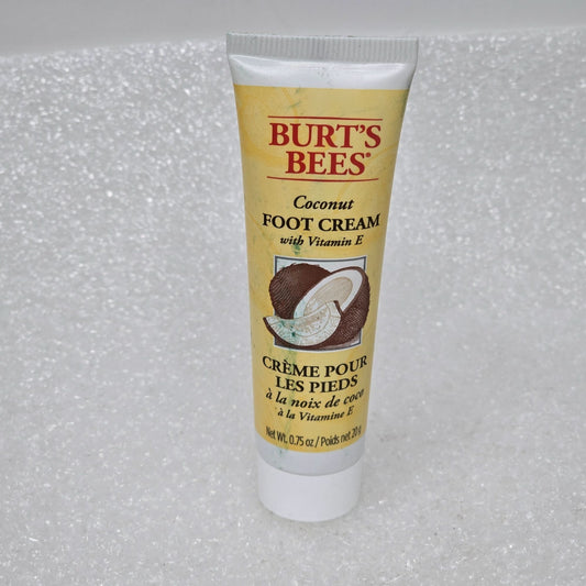 Burts Bees Coconut Foot Cream With Vitamin E 0.75 Oz Tube Travel Size