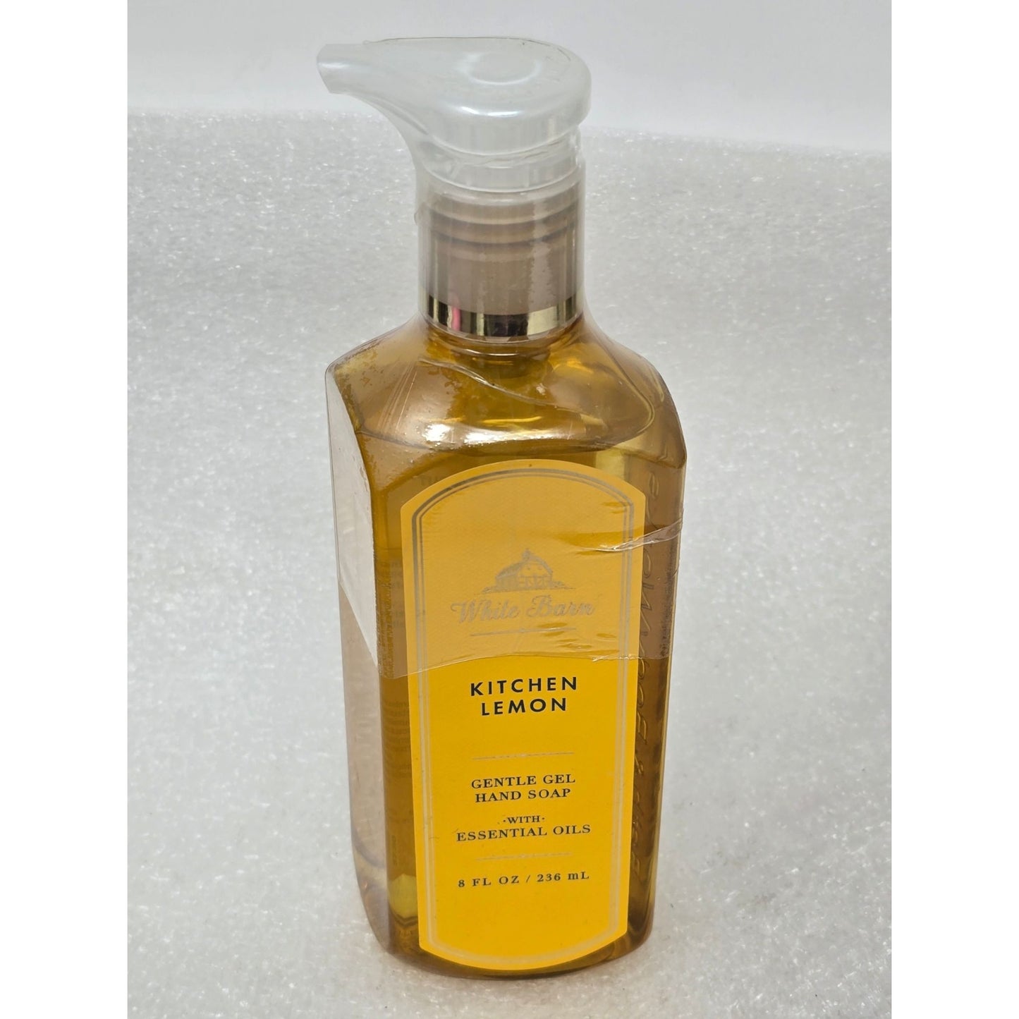 Bath & Body Works White Barn Kitchen Lemon Gentle Gel Hand Soap 8 Fl Oz With Essential Oils
