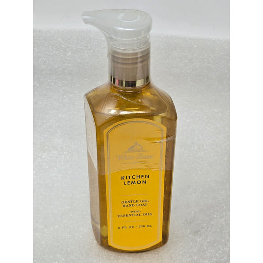 Bath & Body Works White Barn Kitchen Lemon Gentle Gel Hand Soap 8 Fl Oz With Essential Oils